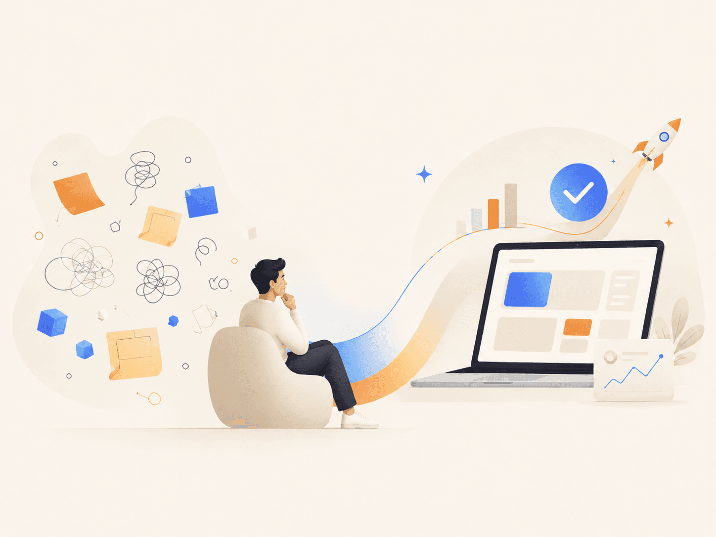 Aperçu d’un site produit en ligne, objectif du parcours coaching