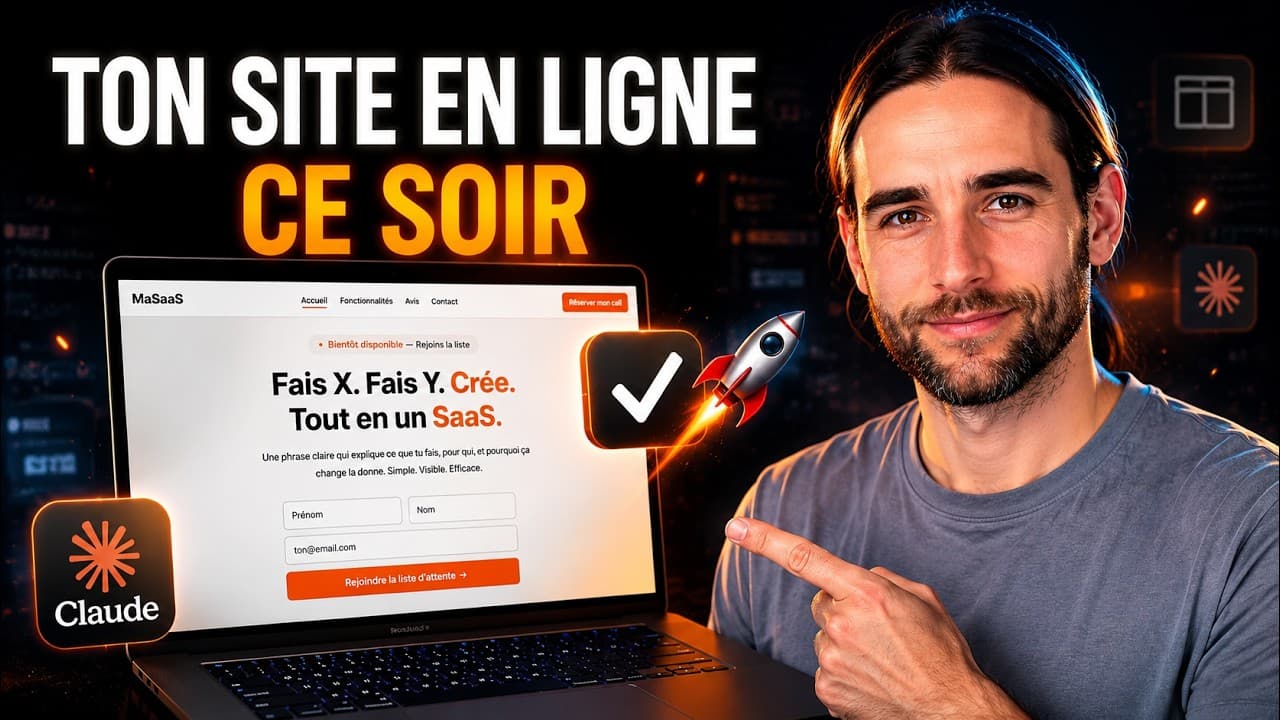 Claude Code pour débutants : ta landing SaaS en ligne ce soir